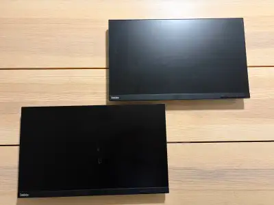 2 Lenovo ThinkVision 24inch monitors, View more