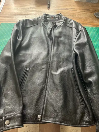 Danier motorcycle style leather jacket, View more
