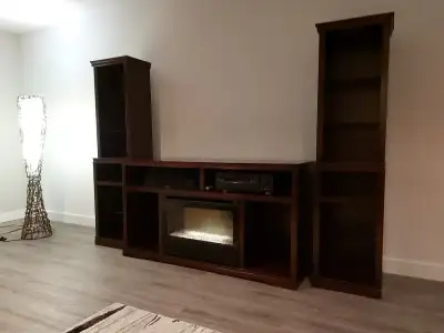 Electric Fireplace 3 pieces MOVING SALE -beautiful excellent!, View more