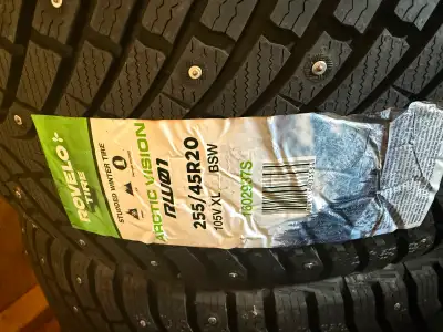 255 45 20 studded winter tires purchased for $1100 november 2025 been stored since never used