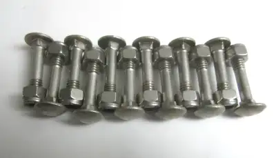 1/4-20x1-1/4" Stainless Steel Round Head Screws With Nuts, View more