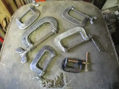 OLD VINTAGE "C" CLAMP TOOLS $5.00 EA. LARGE ASSORTMENT, View more