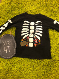 Boys Halloween bones and Candy Top - 4T
