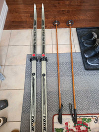Cross Country Skis with Poles and Boots