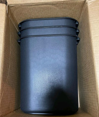 Brand new 3 Pack Johnny Vac 6L Trash can. 13 boxes left