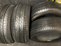 Complete set 225/55R17 all season tires good tread