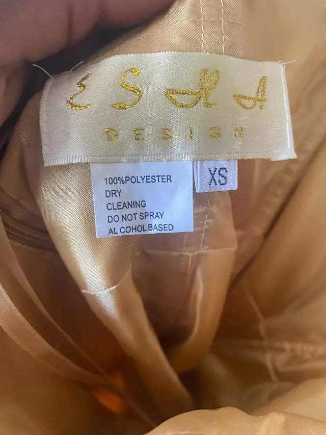 ESHA Design Gold Dress - Size XS63848994966275122