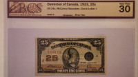 Dominion of Canada 25 cents 1923 Shinplaster – BCS VF30