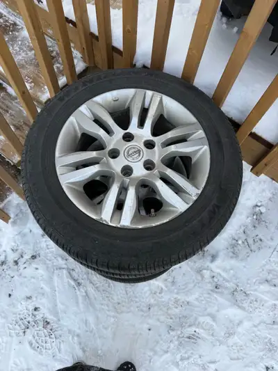 5 x 114.3 Bolt Pattern Some life left in the tires, rims are in decent shape and have sensors. We pu...