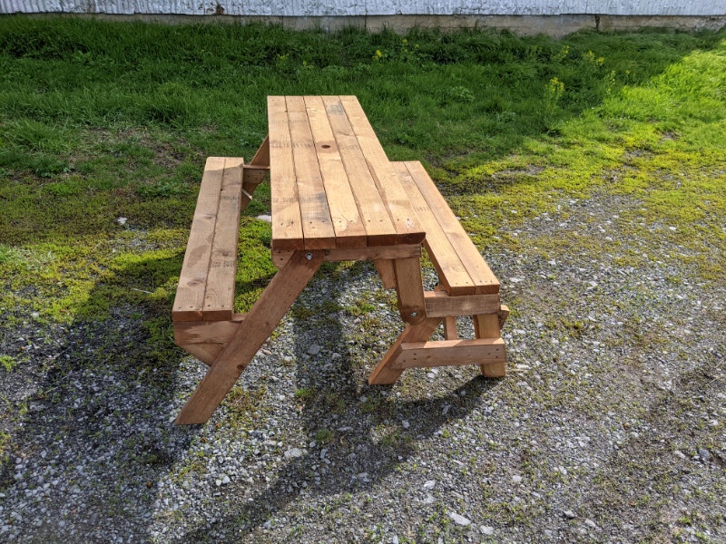 Table picnic/banc pliant, Folding picnic bench/table Mobilier pour terrasse et jardin Ouest