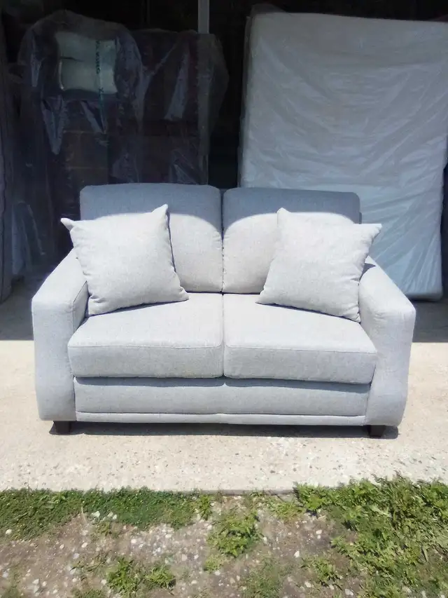 new grey loveseat in Couches & Futons in Norfolk County - Image 2