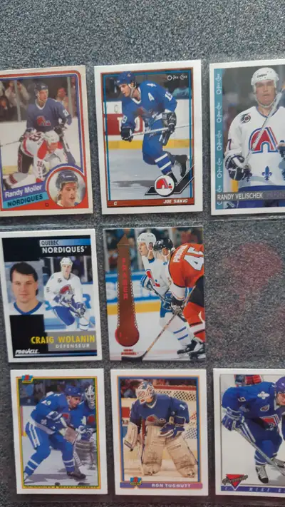 Année Variées1984-90-91-92-93-95 Quebec Nordiques 8 hockey cards, View more
