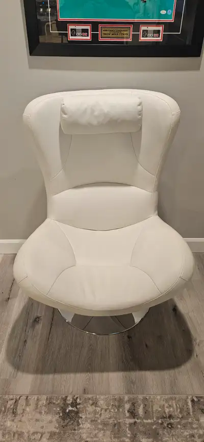 White Leather Chair, View more