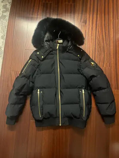 AUTHENTIC Moose Knuckle Gold Series Stagg Shearling Trim Bomber, View more