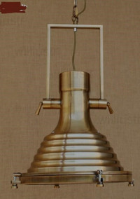 Pendant Lamp Antiqued Brass Suspension Light