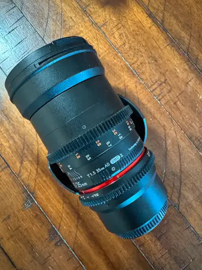 Rokinon DS35M-MFT Cine DS 35mm T1.5 AS IF UMC Full Frame Cine Wide Angle Lens for Olympus and Panaso...