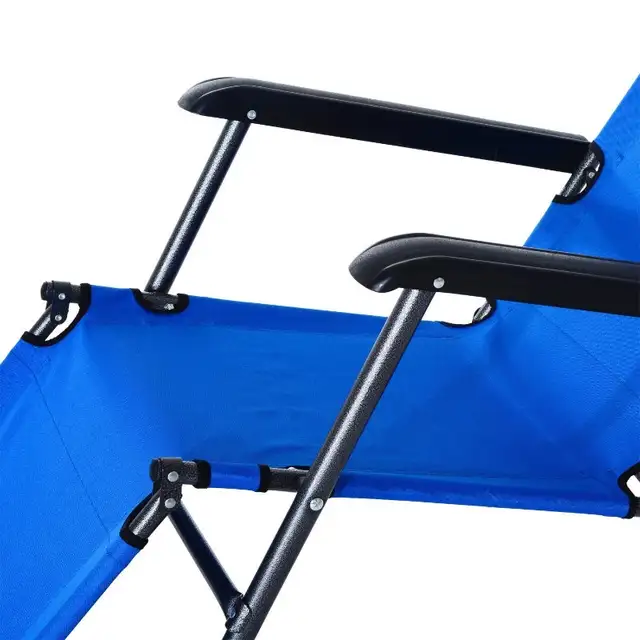 Folding Lounge Chair Portable Chaise Sun Lounger Recliner Outdoo in Patio & Garden Furniture in Markham / York Region - Image 11