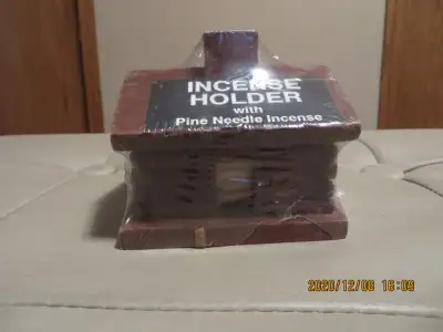 incense holder with pine needle incense. New never opened still in its wrap. Made in Montana IF THE...