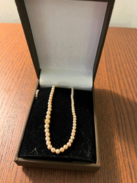 Antique simulated pearl necklace