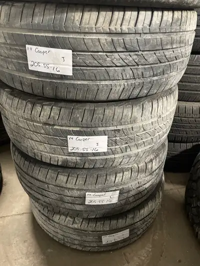 Treadz used tires 40 burwell rd 519-207-tire(8473) selling set of 205-55-16 cooper all season tires...