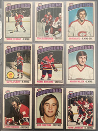1976-77 OPC Montreal Canadiens hockey cards