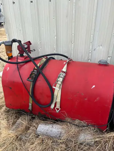 600l slip tank with 12v 15gpm pump. Contained diesel. 780-622-9133 Little Smoky