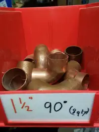 1-1/2 inch 90 Degree Copper Coupling (8qty)