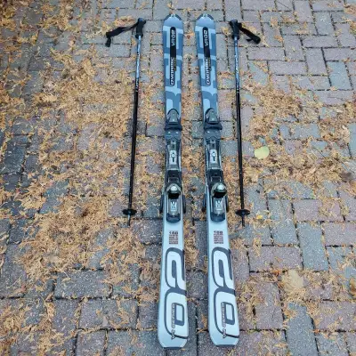 168cm Dynamic Skis with Atomic Bindings  and Scott Poles 120cm, View more