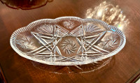 Gorgeous, Elegant Vintage Pinwheel Crystal Bowl