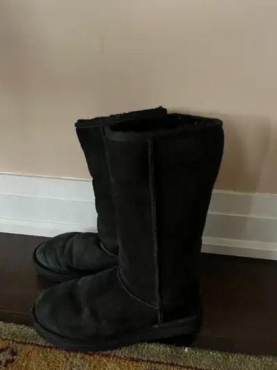 UGG Black Tall Ugg Boots size 7W