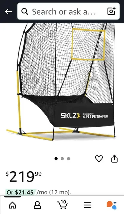 Get ready to elevate your football training with this SKLZ Quickster 4-in-1 Football Trainer Kicking...