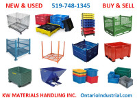 WE BUY USED CONTAINERS, BINS, TOTES AND RACKS. WE PAY TOP DOLLAR