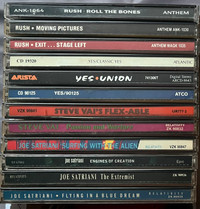 Classic Prog Rock CDs - Rush, YES, Vai, Satriani 