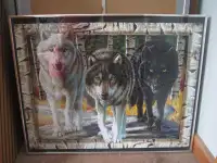 framed puzzle #5 - Wolf Pack Color