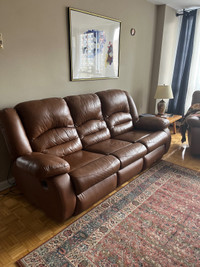 La-Z-Boy 3 seat reclining leather couch 