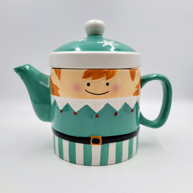 Christmas Elf Teapot Serving Tea Read in Kitchen & Dining Wares in Strathcona County
