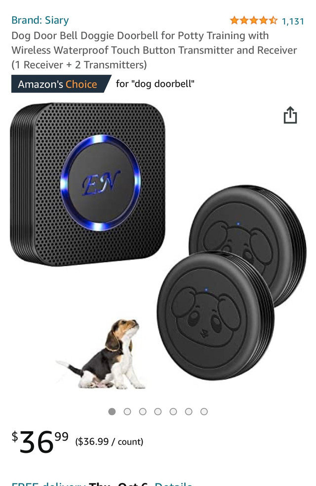 Wireless dog doorbell  in Accessories in Peterborough - Image 2