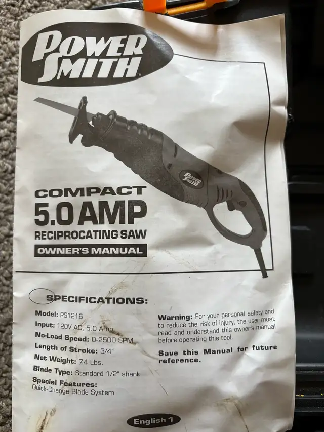 reciprocating saw, corded in Power Tools in Kitchener / Waterloo - Image 3