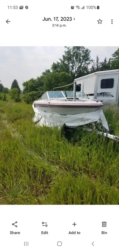 1989 Cadorette Skipper 166 bowrider with 1996 115 hp Evinrude outboard and 1998 easyloader trailer....