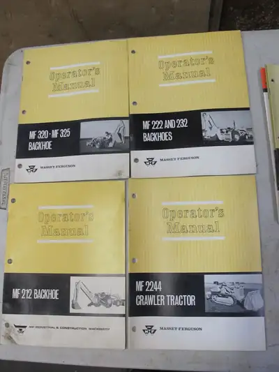 Massey Ferguson 212, 222, 232, 320, 325 Backhoe Operator Manuals, View more