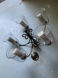 Candle chandelier - beautiful bronzed metal