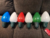 Jumbo 13 Inch Holiday Blow Mold LED Bulb Lights bundle or $12 ea