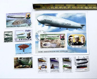 Airship zeppelin stamps