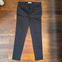 Madewell 10" High-Rise Skinny Skinny Sateen Jeans- Size 30