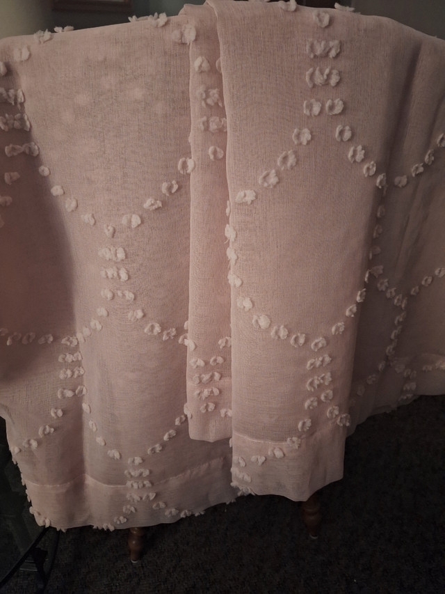  Shabby Pink Sheer Curtains  (2 Panels)  in Window Treatments in Kitchener / Waterloo