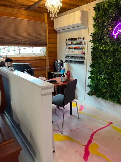 Semi private spot for rent in a busy salon. Looking for nail tech or something similar. Spot behind...