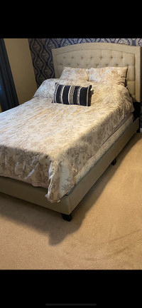 Queen bed for sale. Headboard Box spring and Mattress