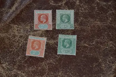 Stamps: Seychelles 1903-17 Scott 38, 69, 74-75