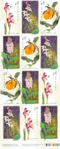 Canada Stamps - Flowers 46c (Set of 4x3)