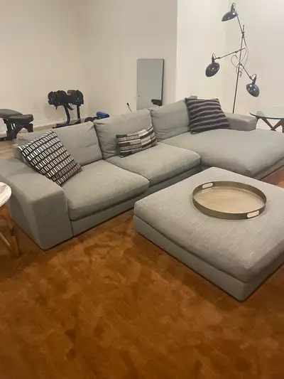 Luxurious Italian Designer Sectional Sofa with Ottoman , View more